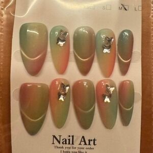 Sunset Drift Nail‎ Set – Pre-Designed Press-On Serenity